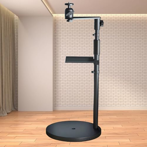 TT-YEC Soporte De Proyector De Metal Portátil De Alta Resistencia, Altura Ajustable 90-150 Cm, Giratorio 360°, Poste De Soporte De Metal Multifuncional para Suelo,A