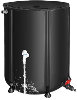 Barril de Lluvia Plegable, colector de Agua de Lluvia, Tanque de Agua, Barril de Lluvia con válvula de Drenaje para Almacenamiento de Agua,100L