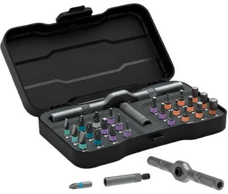 24 in 1 Magnetisch Schraubendreher Set, Multi-Bit Magnetisches Schraubendreher-Set, Ratschen Schraubendreher mit Abnehmbarem Griff, Magnetic Screwdriver Set für DIY, Elektronik, Uhr, Hausreparatur
