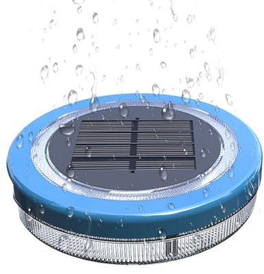 Luci per piscina solare - ABS ABS blu UV 4.57x0.98in, luce LED galleggiante | IP68 impermeabile, ricarica solare, 6-8 ore, luminosità notturna ad efficienza energetica | piscina, matrimonio, giardino