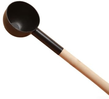 Sauna Water Ladle In Sturdy Aluminum With Comfortable Wooden Grip, 400Ml Capacity For Easy Pouring In-Home