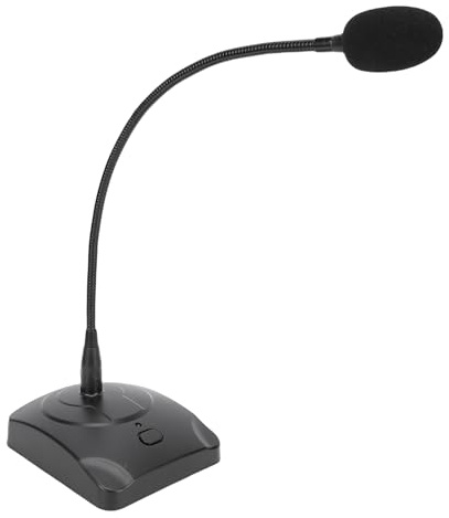 Plyisty Microfono da Tavolo a Collo di Cigno Cablato, Registrazione Efficiente per Riunioni in Sala Conferenze, ABS Professionale