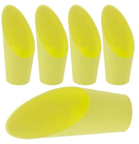DECOMELODY Set 5 Palette di Plastica per Terriccio Bonsai, Attrezzi da Giardinaggio per Rinvaso Piante Grasse, Piccole Pale Leggere Resistenti per Orto e Fiori, Pulibili e Colore Casuale