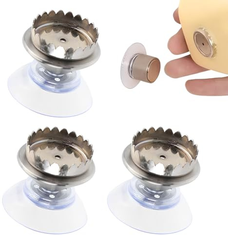 CFEWV 3 Pièces de Porte-Savon Magnétique avec Ventouse, Support pour Savon de Douche et Lavabo, pour Surface Lisse et Propre, Fixation Pratique et Stable, Tient jusqu'à 200g