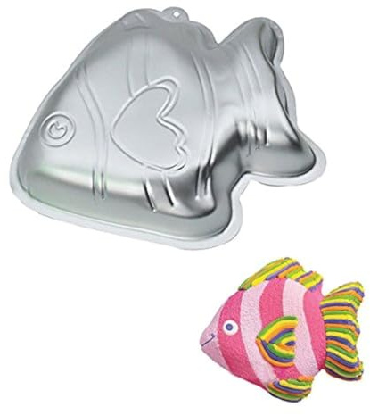 WOBATOY wotoy niedliche Aluminium-Backform für Fischkuchen, 25,4 cm