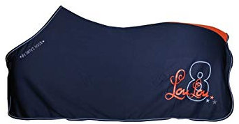 netproshop Weiche Fleece Abschwitzdecke Loulou für Mini/Shetty/Pony Dunkelblau Gr.90-125cm, Groesse:115, Farbe:Dunkelblau