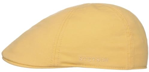 Stetson Texas Cotton Flatcap UV Schutz 40+ Unifarbene Schirmmütze Frühjahr Sommer pastellgelb XL (60-61 cm)