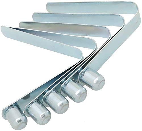 Tubayia 5 Stück Edelstahl Kajak Paddel Zeltstange Snap Clip Federklammer Druckknopf Clips (Silber 01-9mm x 12mm)