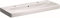 Geberit Smyle 500253 Viereckiges Waschbecken, 120 x 48 cm, mit zwei Wasserhahnlöchern, mit Überlauf; Farbe: weiß