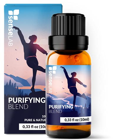 SenseLAB Mezcla de aceites esenciales Purifying, extracto 100% puro - una mezcla de siete aceites esenciales - grado terapéutico - para Difusor de Aromaterapia y Humidificador - Purificación (10 ml)