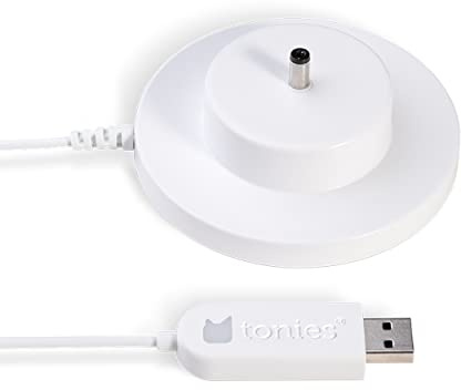tonies USB Ladestation für Toniebox, Eine Ladung unterwegs, Toniebox USB Ladestation mit LED-Licht in Form Kopfes