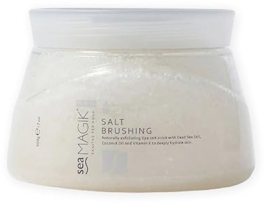 Sea Magik - Exfoliating Body Scrub for Soft, Smooth Skin (500g) | Dead Skin Remover for Body, Dead Sea Salt Scrub with Hydrating Coconut Oil and Vitamin E, Spa Fragrance, Vegan, Cruelty Free