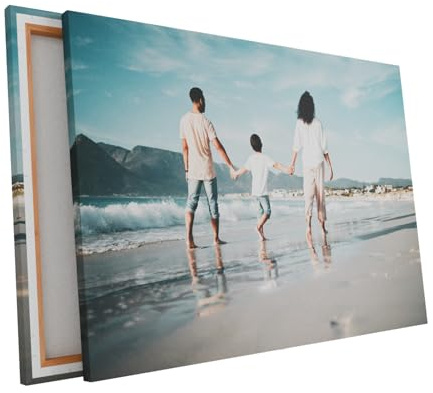 Giallobus - Quadri personalizzati - Prodotto personalizzato - Tela Canvas Telaio Standard - 140L x 100l cm - Stampa la tua foto su tela o vetro acrilico