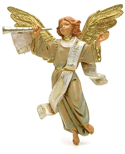 Holyart Krippenfigur Engel mit Trompete 12 cm Fontanini