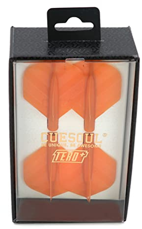 CUESOUL TERO+ AK4P Vuelos de Dardos, Nuevo Sistema de vuelos de Dardos giratorios y telescópicos de Doble dirección(Naranja)