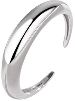 Bellitia Jewelry Anello Aperto a Forma di Mezzaluna, Anelli Donna Regolabili in Argento Sterling 925, Gioielli personalizzati Placcati Oro per Donna