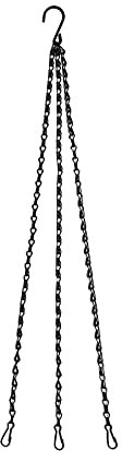TopHomer 4Pcs Hanging Basket Chain with Hooks, Black Basket Chain Replacement Chain for Hanging Plants, Billboards, Chalkboards, Lanterns