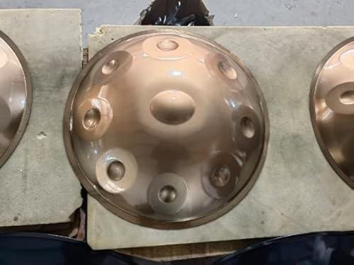440 Hz Handpan Steel Drum 9 Noten 22 Zoll ''Gold Performer'' in d-Moll mit Handpan-Ständer, Handpan-Etui, langlebigen Schlägeln und staubfreiem Tuch