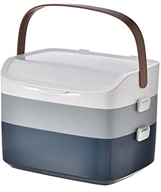 Erste Hilfe Set/Verbandskasten Medical Box Kunststoff Erste-Hilfe-Box Container-Box Tragbare Aufbewahrungsbox-Familie Erste-Hilfe-Box Drei-Layer-Format Pill Box 12,20 Zoll Familienmedizin Box ( Color