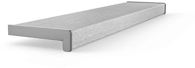 Seiletech.de FENSTERBANK PVC – 30 cm x 80 cm – Silber – Fensterbrett – für den Innenbereich – Innenfensterbank – Innen – Meterware – Wohnzimmer – Deko – Kunststoff