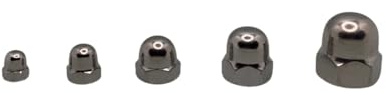 BATIFIX Hutmutter hohe Form DIN 1587 Edelstahl A2 M6-25 Stück | Sechskant-Hutmuttern Kappenmutter Schutzkappen M6 - M16, 10 oder 25 Stück