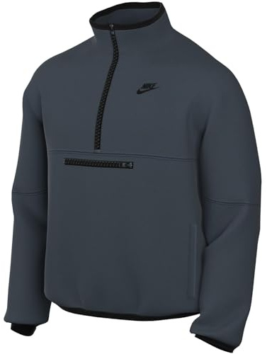Nike herr sportkläder klubb fleece dragkedja hoodie, tröja, marinblå blå, M