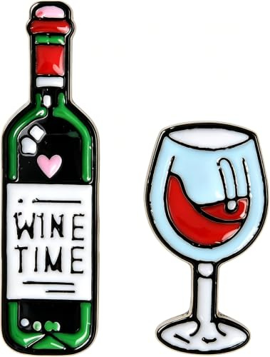 Brosche Mini Niedliche Wein- Und Weingläser Paar Pins Rotwein Flaschenbecher Broschen Pin Abzeichen Broschen und Anstecknadeln Bijouterie