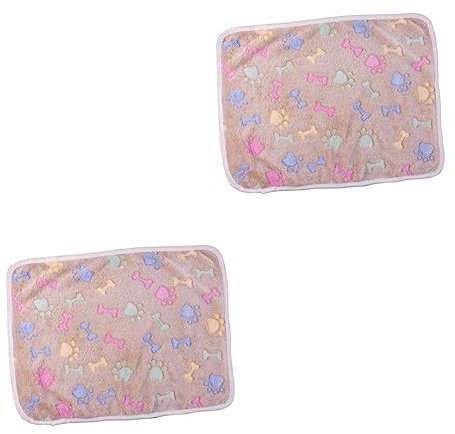 BESPORTBLE 2stücke Puppy Blanket Fleece Pet Cushion Warm Sleep Mat Für Kleine Hunde Und Katzen Braun Für Sofa Auto Und Kuscheliges Material Für Schlaf