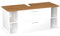 Garlivo Armario para debajo del lavabo GLA-120 blanco con cajones, roble ancho 120 cm, cierre suave, push-to-open / tip-on