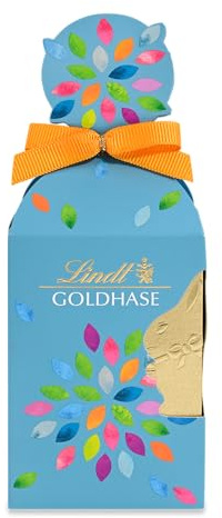 Lindt Schokolade | GOLDHASE Geschenk| 87g | Feine Mischung aus Mini GOLDHASEN, Nougat-, Vollmilch- & Vanille-Trüffel-Eiern | Osterschokolade | Perfektes Oster-Geschenkidee für Familie & Freunde
