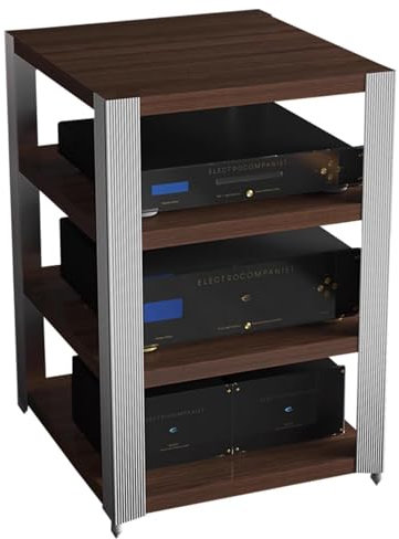 Mobile Stereo Hi Fi Rack Scaffalatura Audio-Video Professionale Salvaspazio, Sistema Giradischi da Ufficio/Mensola Espositiva per Console, Organizzatore per Apparecchiature Elettroniche(L)