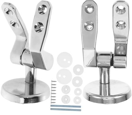 ANDRESLAD Bisagras del Asiento del Inodoro De Aleación De Zinc con Tornillos, Kit De Repuesto Resistente y Cierre Suave, Compatibles para Uso Doméstico, Paquete De, Instalación Rápida y Duradera