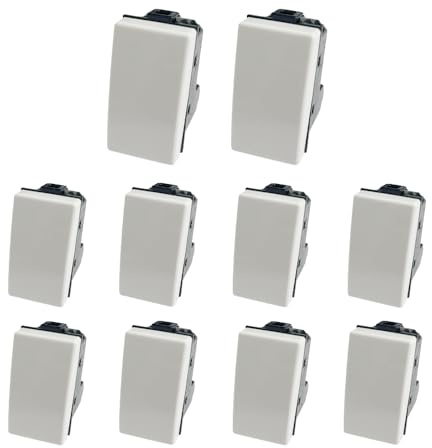 gloca Set 10 Interruttori Unipolari 16A 250V Compatibili Con Serie Matix