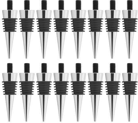 Kopinma 16-Piece Metal Cork Kit for DIY Wine Bar, Wedding, Reusable Wine Cork Insert Set with Hardware