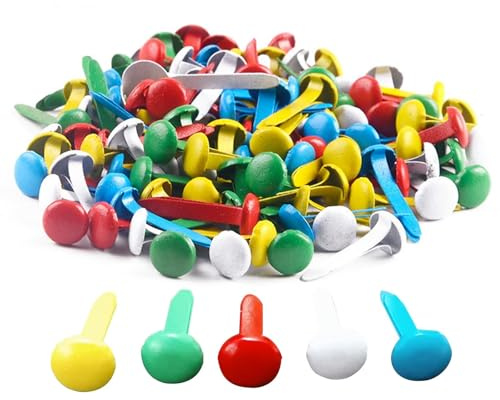 WOLMIK Pattern Bag Clips Pattern Clips Metal Pack of 100 Round Head Clips Mini Brads Lightweight and Reusable for School Office Paper Letter Clips Crafts DIY