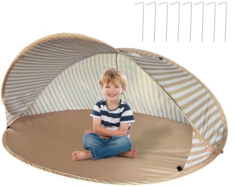 Tente de Plage - Parasol de Plage avec Sac de Transport | Extérieure Compacte et Pliable pour Randonnée Voyage Camping