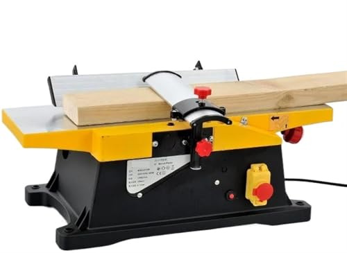 Cepilladora eléctrica de banco, diseño multifuncional tipo mesa para un corte preciso y una planificación suave de la madera, ideal para proyectos de carpintería en el hogar