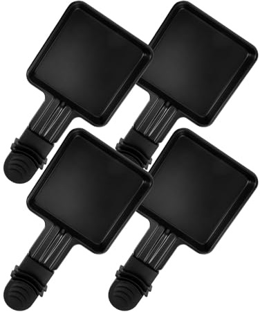 Poêle à Fondre le Fromage 4 Pièces en Acier Inoxydable Noir | Accessoire de Remplacement, Chauffage Rapide, pour Barbecue, Fait Fondre le Fromage, Poignée
