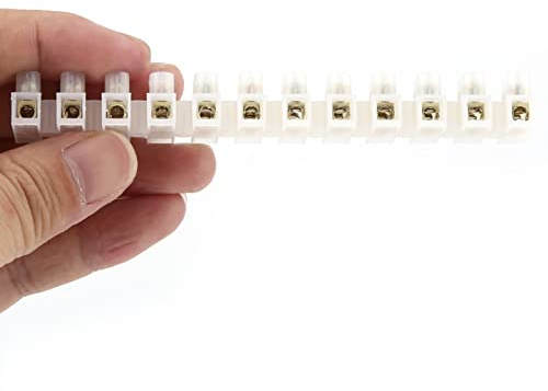 RASTKY Morsettiera per Barriera Elettrica Doppia 10 Pezzi 360 V 10 A, Antinfortunistica, Adatta per il Collegamento dei Cavi