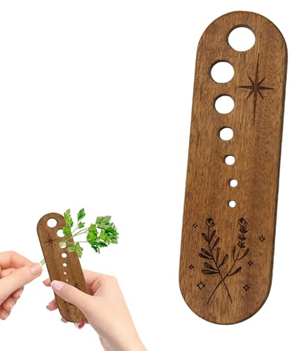 Xiciki Separatore di foglie di verdura, ciotola spogliarellista in legno in ceramica, gadget da cucina per la casa in legno naturale, perfetto per gli appassionati di cucina e regali da chef
