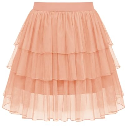 Sopesil Gonna Tulle Donna Corta Sottogonna Strati A-Line tutù da Donna con Vita Elastica Petticoat Tulle Estate Halloween Carnevale Party Taglie S-3XL