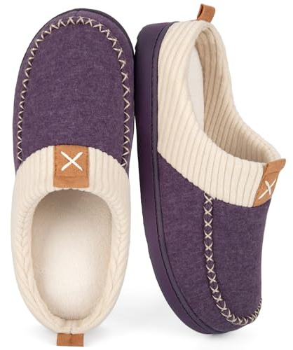 LongBay Ladies Slippers Summer Breathable House Shoes, Jersey Purple, UK5-6