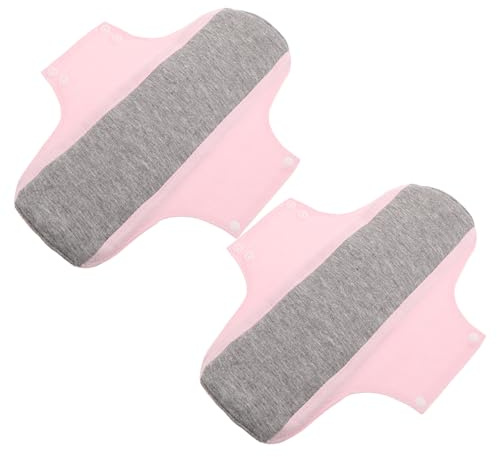DONFAMDS Toallas Sanitarias Posparto Lavables, 2 Piezas, Compresas de Algodón Ultrafinas 22x28 Cm, Transpirables, Reutilizables Prueba de Fugas para Cuidado Femenino y Recuperación Después