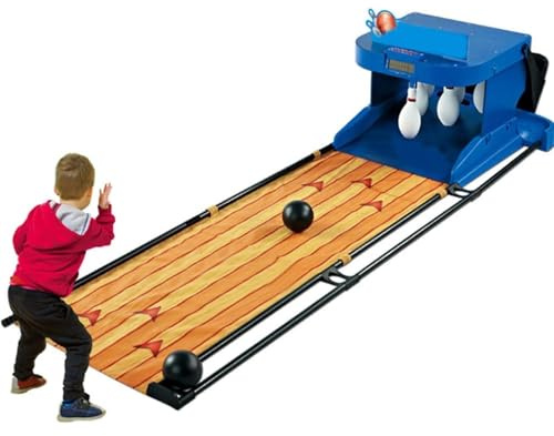 JINTVO Arkad Bowlingspel, Elektroniskt Bowlingspel, Med Led Elektronisk Resultattavla, Automatisk Återställning, Lätt Att Bära, Ljus Och Analoga Ljudeffekter, Lämplig För Familjespel(2m)