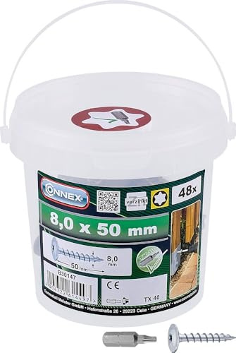 CONNEX B30147 post skruv zink co TX40 8 x 50 mm