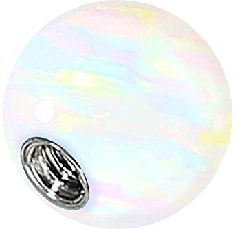 PIERCINGLINE Universelle Schraubkugel mit Innengewinde | SYNTHETISCHER OPAL | Piercing Aufsätze Kugel Ersatz | Farb & Größenauswahl