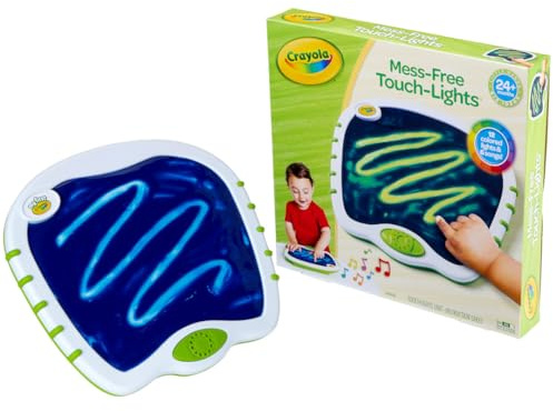 Crayola Toddler Touch Lights, Musical Sensory Toys for Toddlers, Learning Gifts, Light Up Drawing Pad, Mess Free Painting, Travel Activity, 2+