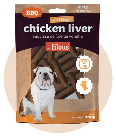 Les Filous Saucisse de Foie de Volaille pour Chien