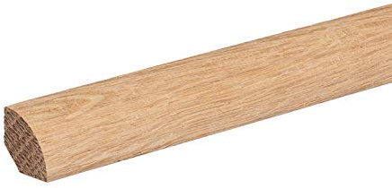 Viertelstab Abdeck- Abschluss- Sockelleiste Eiche ROH 14x14mm [SPARPAKET] (10 Stück (23lfm))