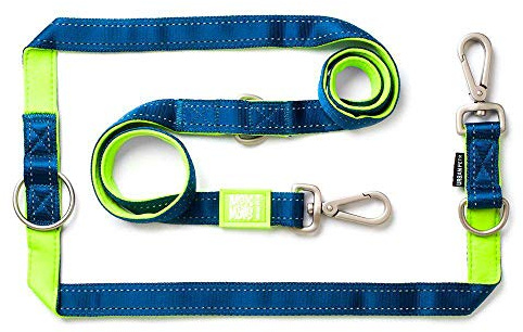 Max & Molly Multifunktions Hundeleine 2m mit 2 Karabinern, Matrix Lime Green/XS Umhängeleine Gepolstert, Sicher & Flexibel - Komfort für deinen treuen Begleiter